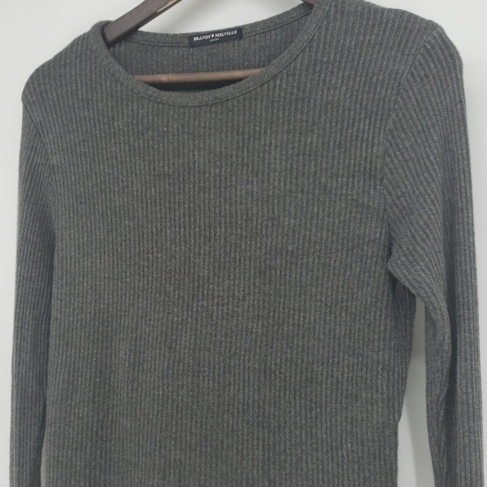 Brandy Melville, Ribbed Knit Top, Size 'One Size'